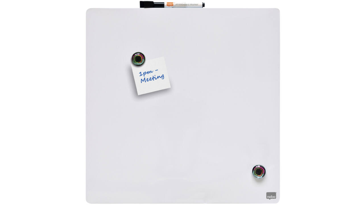 Whiteboard Nobo tegel 36x36cm wit magnetisch
