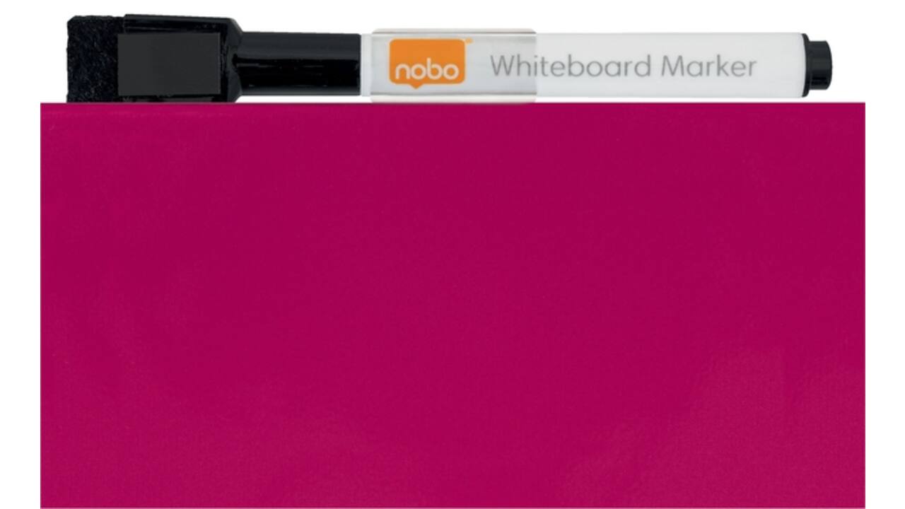 Whiteboard Nobo tegel 36x36cm roze magnetisch