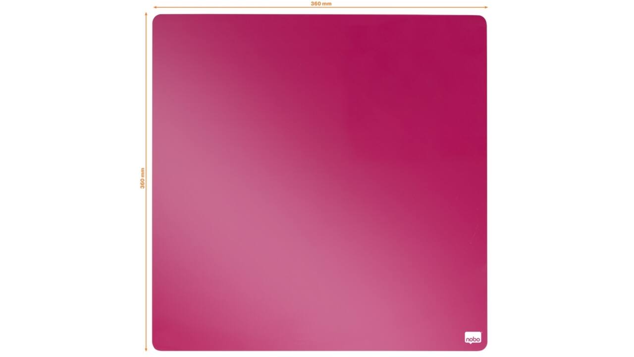 Whiteboard Nobo tegel 36x36cm roze magnetisch