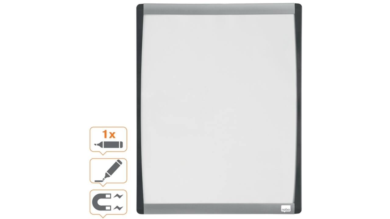 Whiteboard Nobo 35.5x28cm gewelfd