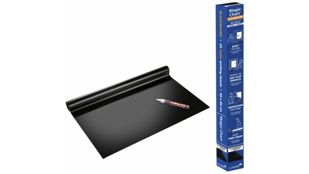 Magic-Chart Legamaster Whiteboard 60x80cm zwart