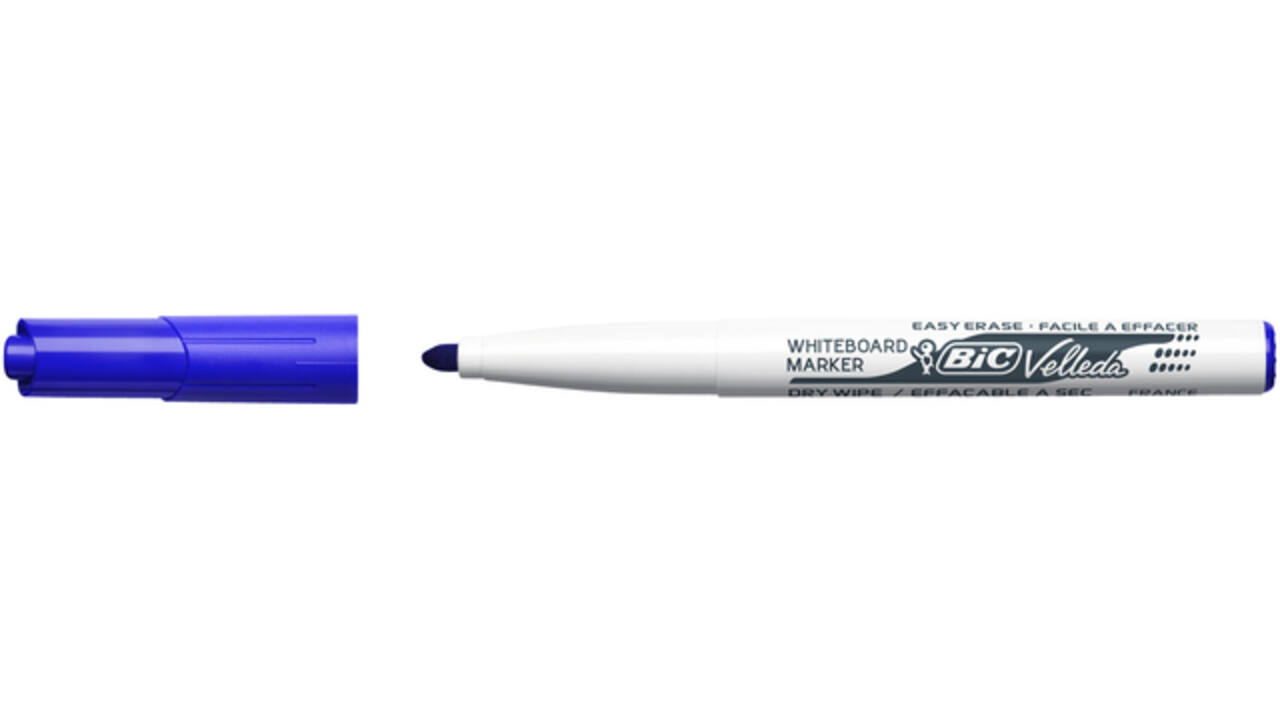 Viltstift Bic Velleda 1744 whiteboard rond medium assorti kartonnen etui à 4 stuks