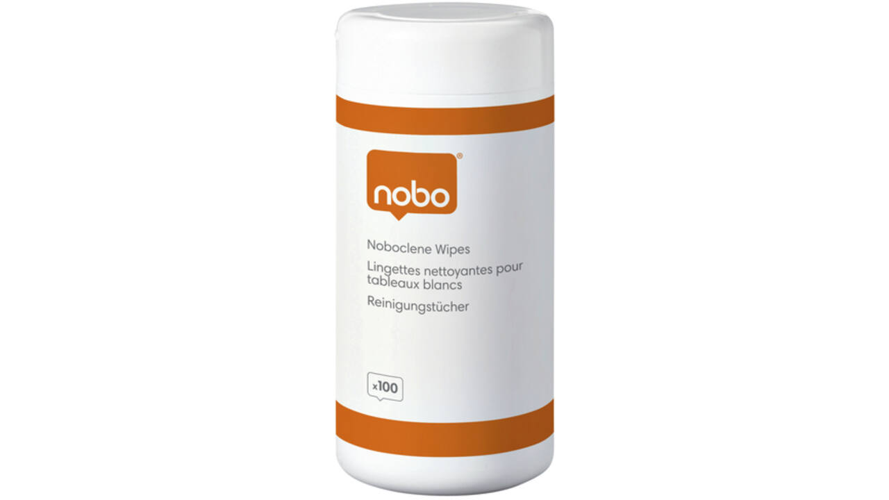 Whiteboardreiniger Nobo pot met 100 stuks