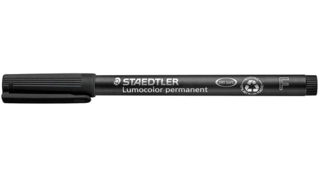 Viltstift Staedtler Lumocolor 318 permanent F zwart