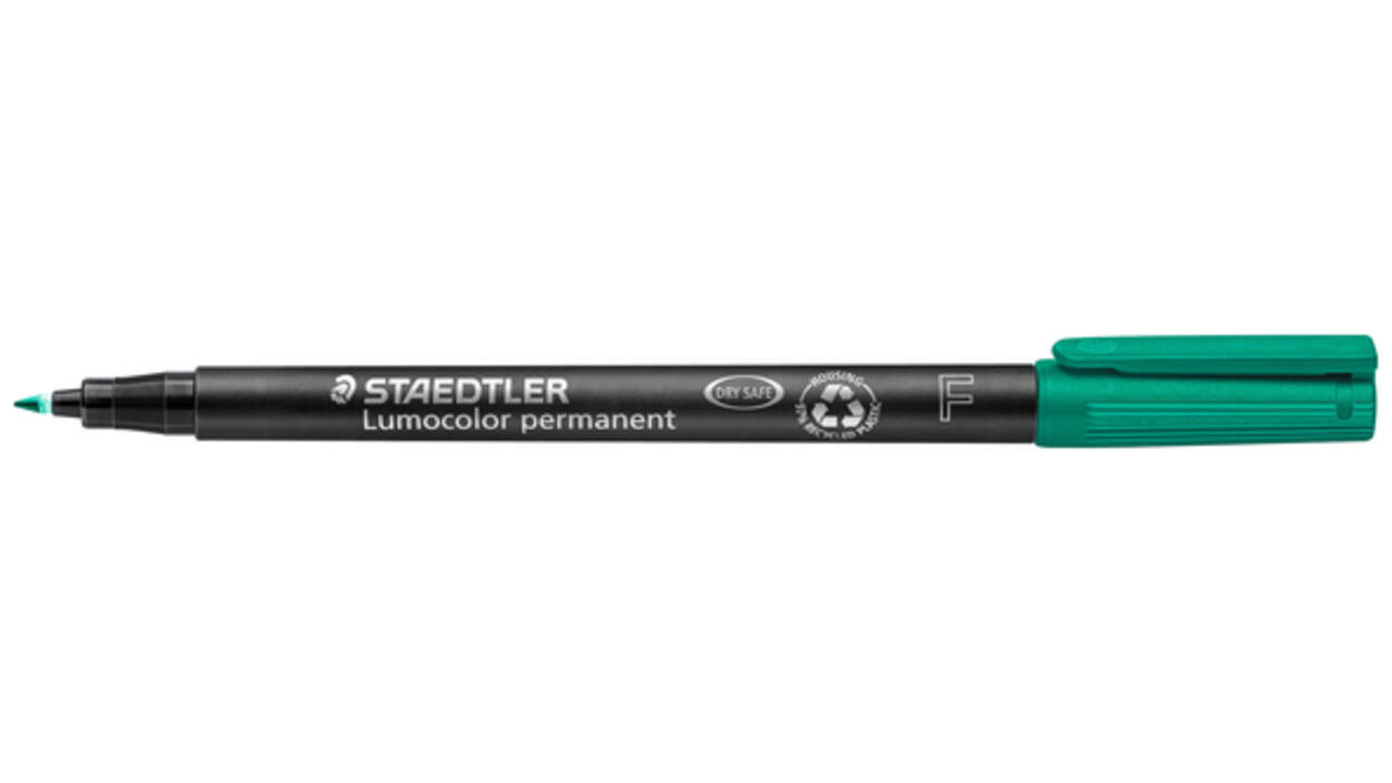 Viltstift Staedtler Lumocolor 318 permanent F groen