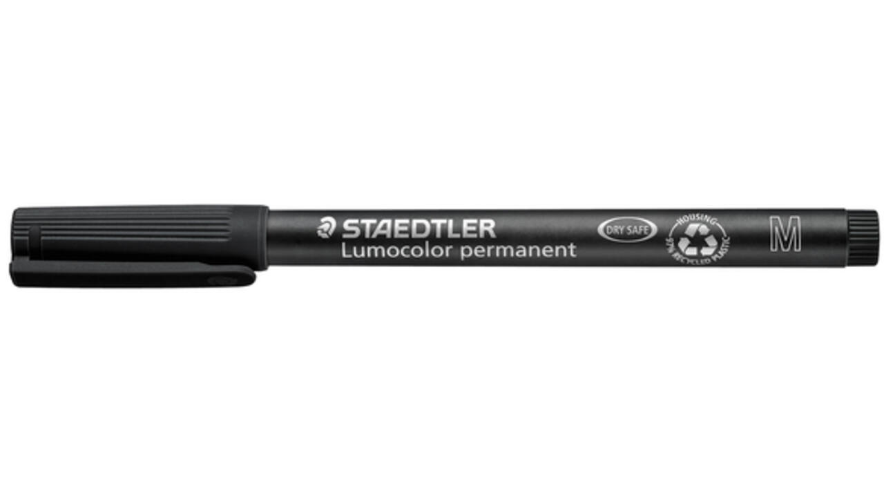 Viltstift Staedtler Lumocolor 317 permanent M zwart