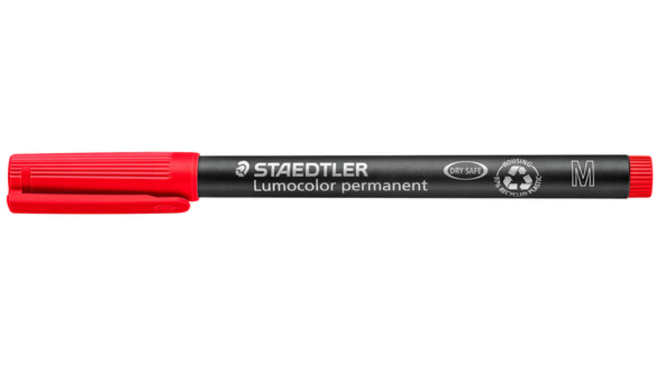 Viltstift Staedtler Lumocolor 317 permanent M rood