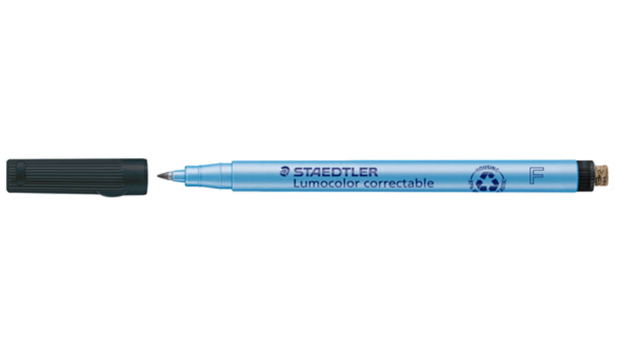 Viltstift Staedtler Lumocolor 305 non permanent correctable F zwart