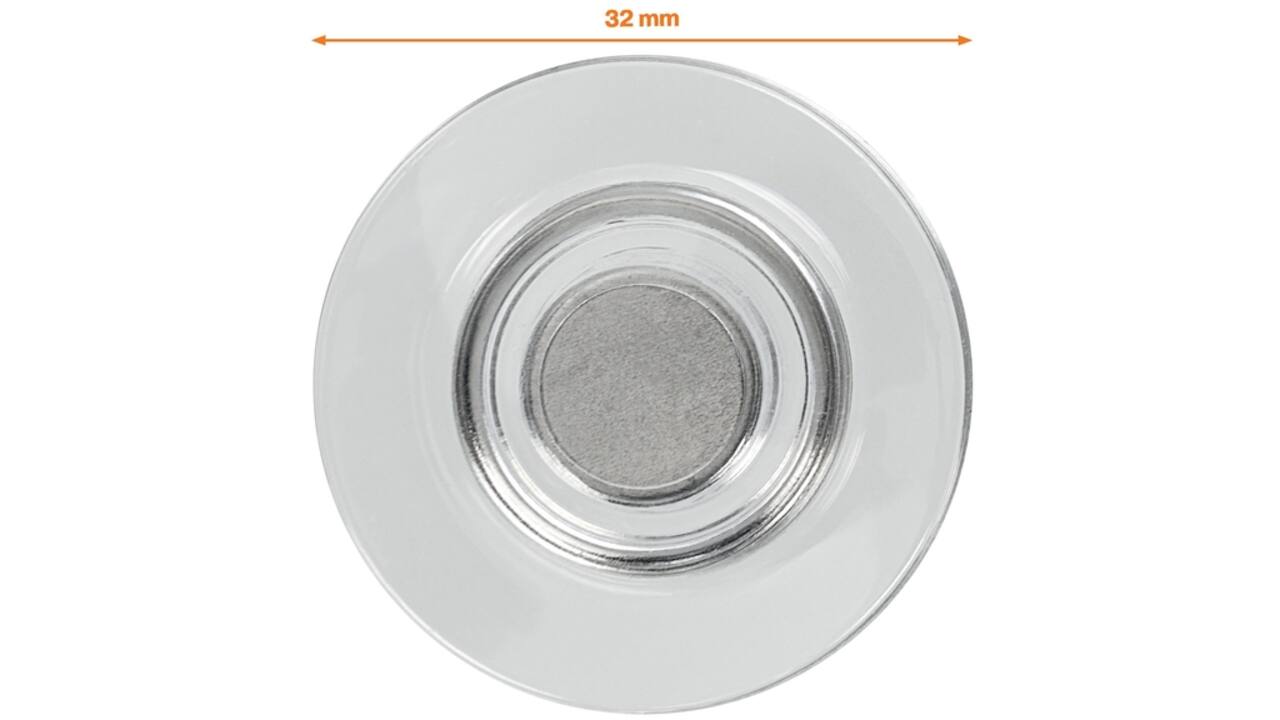 Glasbordmagneet Nobo extra sterk 32mm transparant