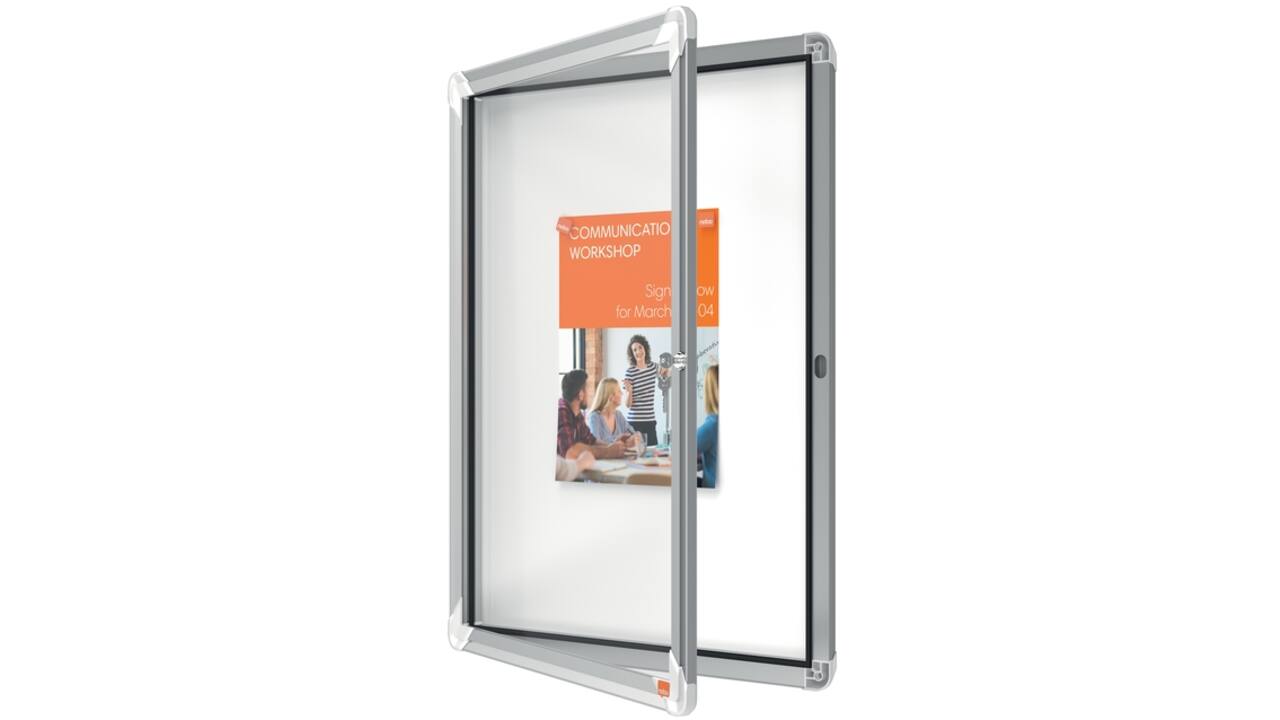 Binnenvitrine Nobo Premium Plus 4x A4 draaideur magnetisch