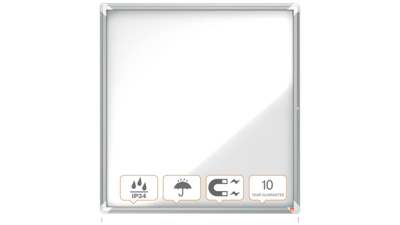 Buitenvitrine Nobo Premium Plus 12x A4 draaideur magnetisch