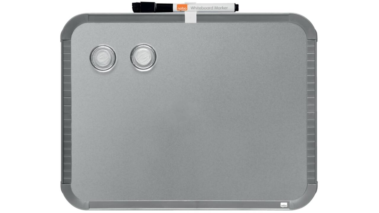 Whiteboard Nobo Slim Line 22x28cm zilver