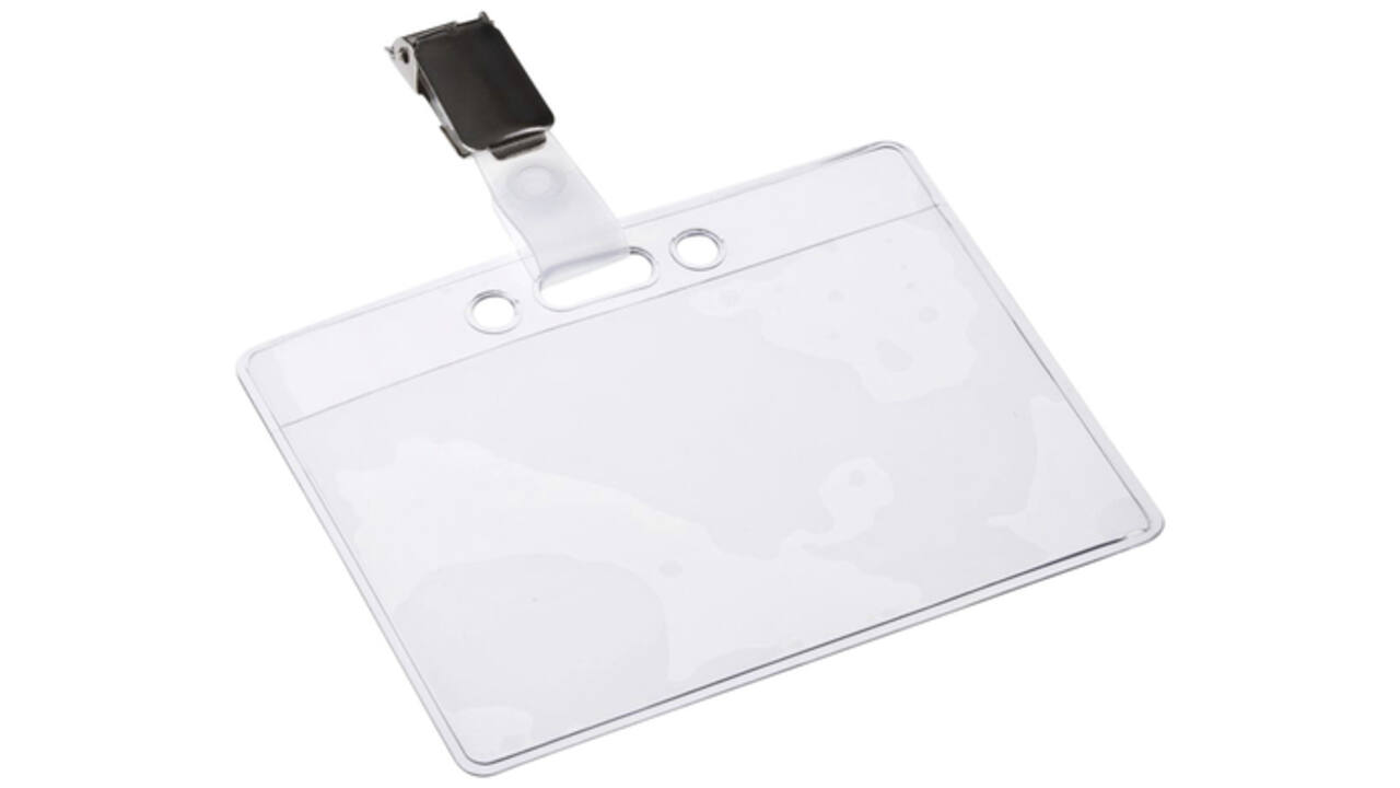 Badge Europel met strip en clip 90x60mm