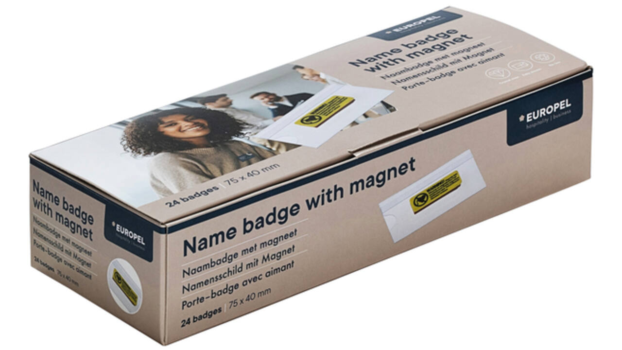 Badge Europel magnetisch 75x40mm