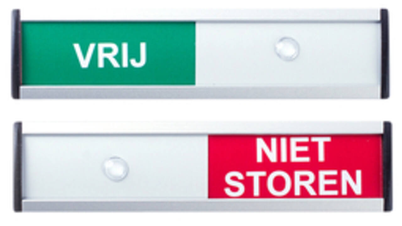 Infobord vrij/niet storen 125x30mm