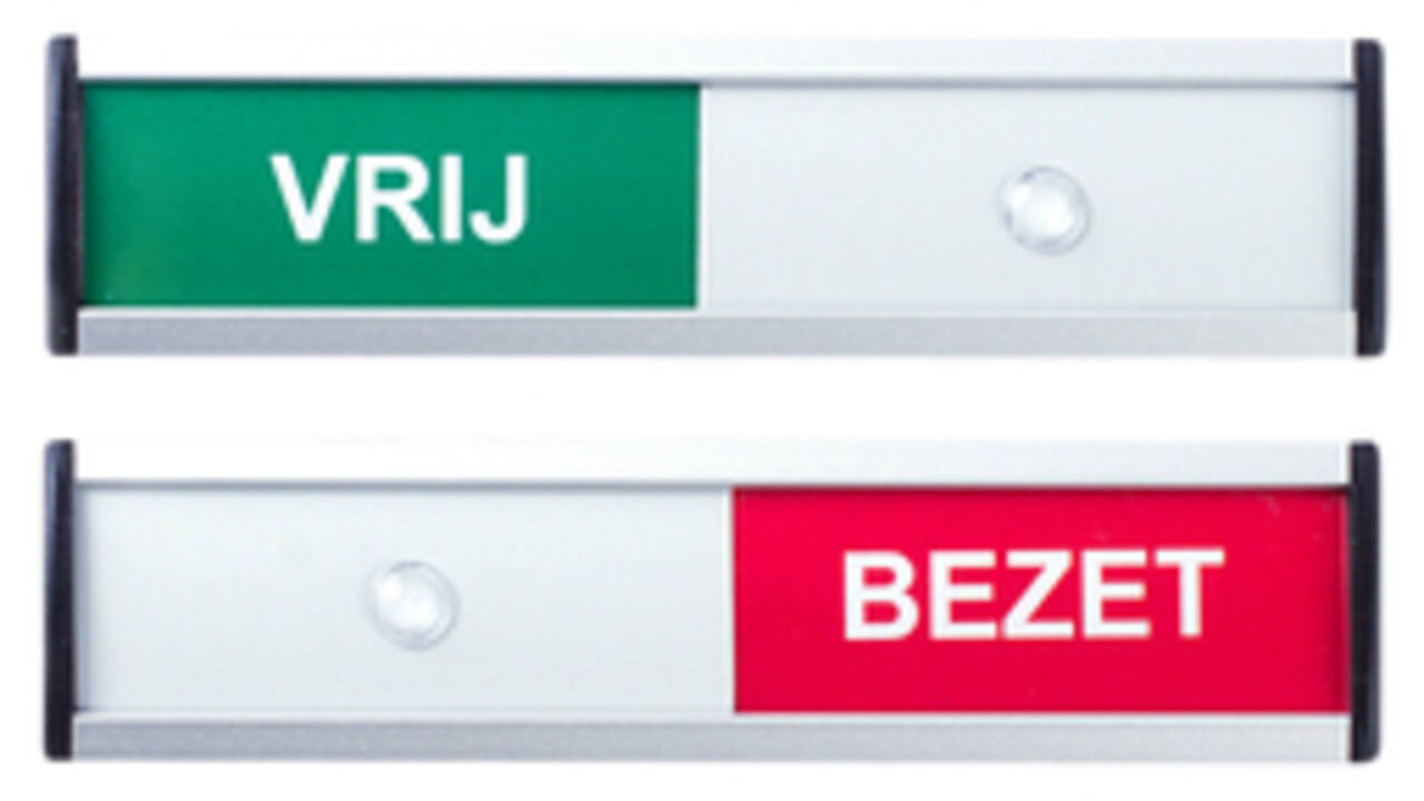 Infobord vrij/bezet 125x30mm
