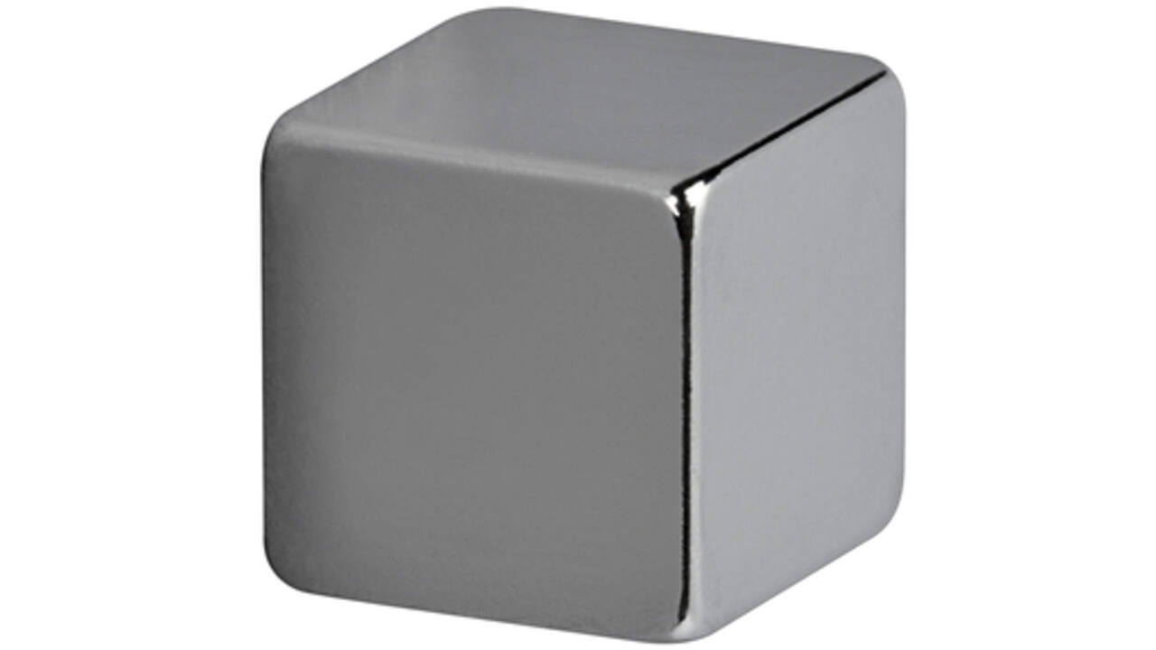 Magneet MAUL Neodymium kubus 10x10x10mm 3.8kg nikkel