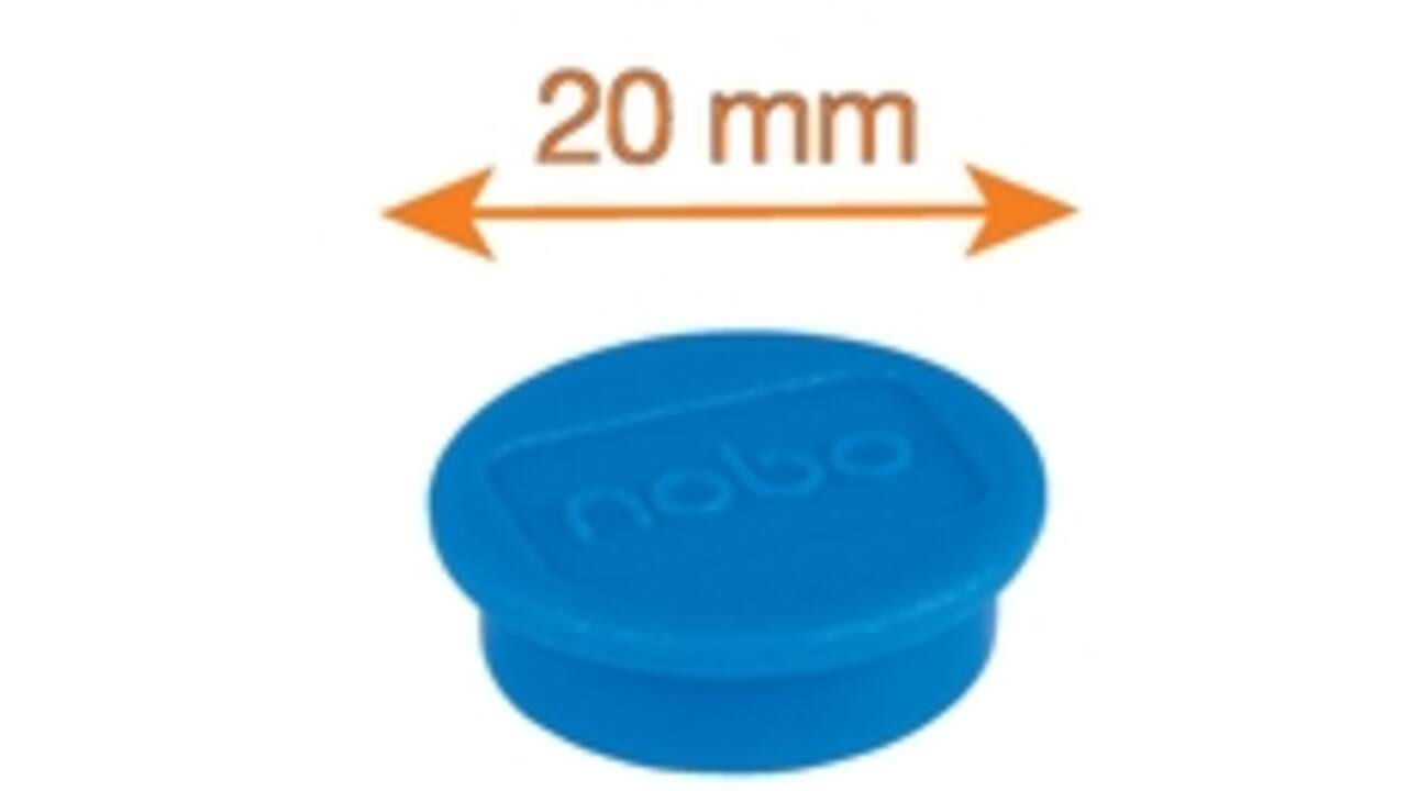 Magneet Nobo 20mm 120gr blauw