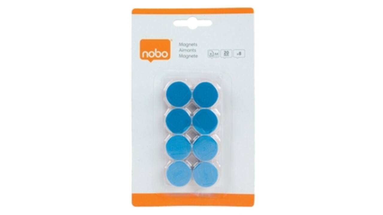 Magneet Nobo 20mm 120gr blauw