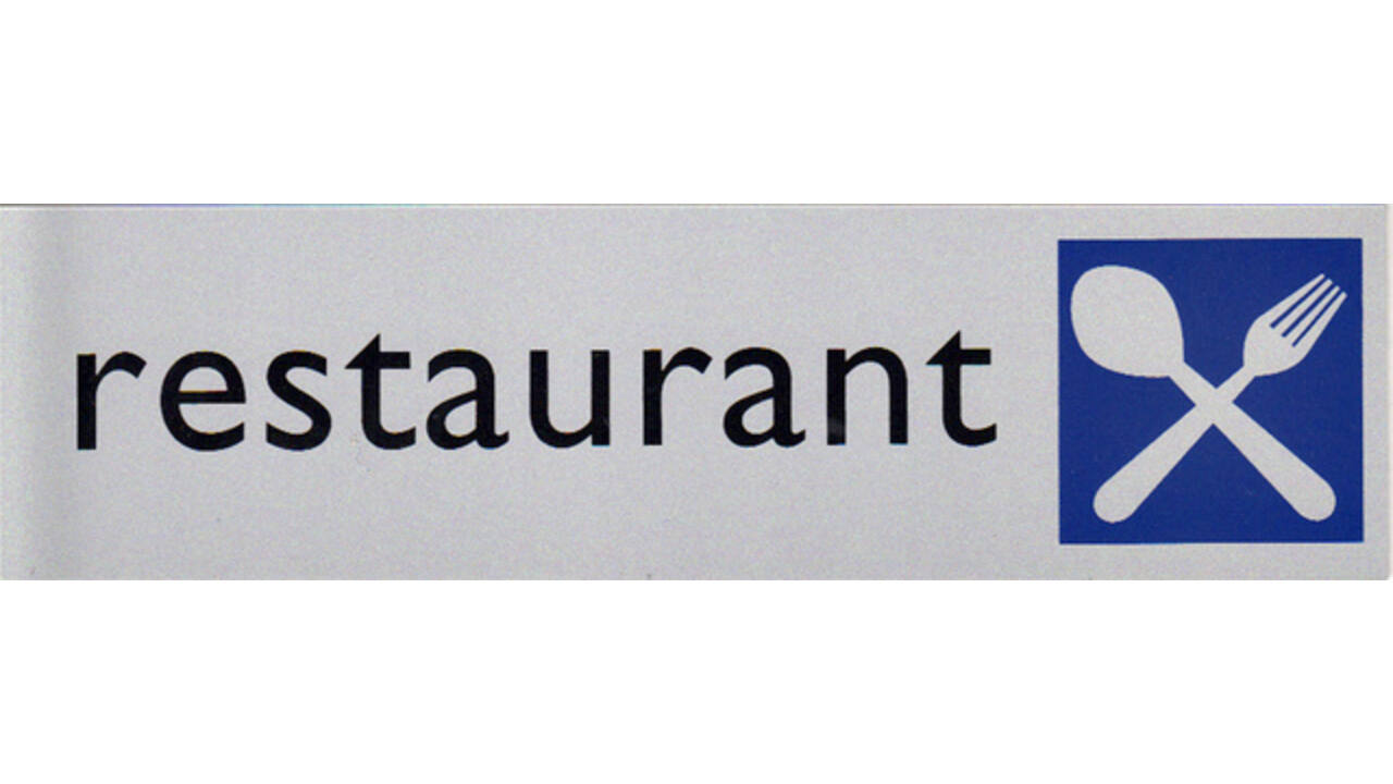 Infobord pictogram restaurant 165x44mm