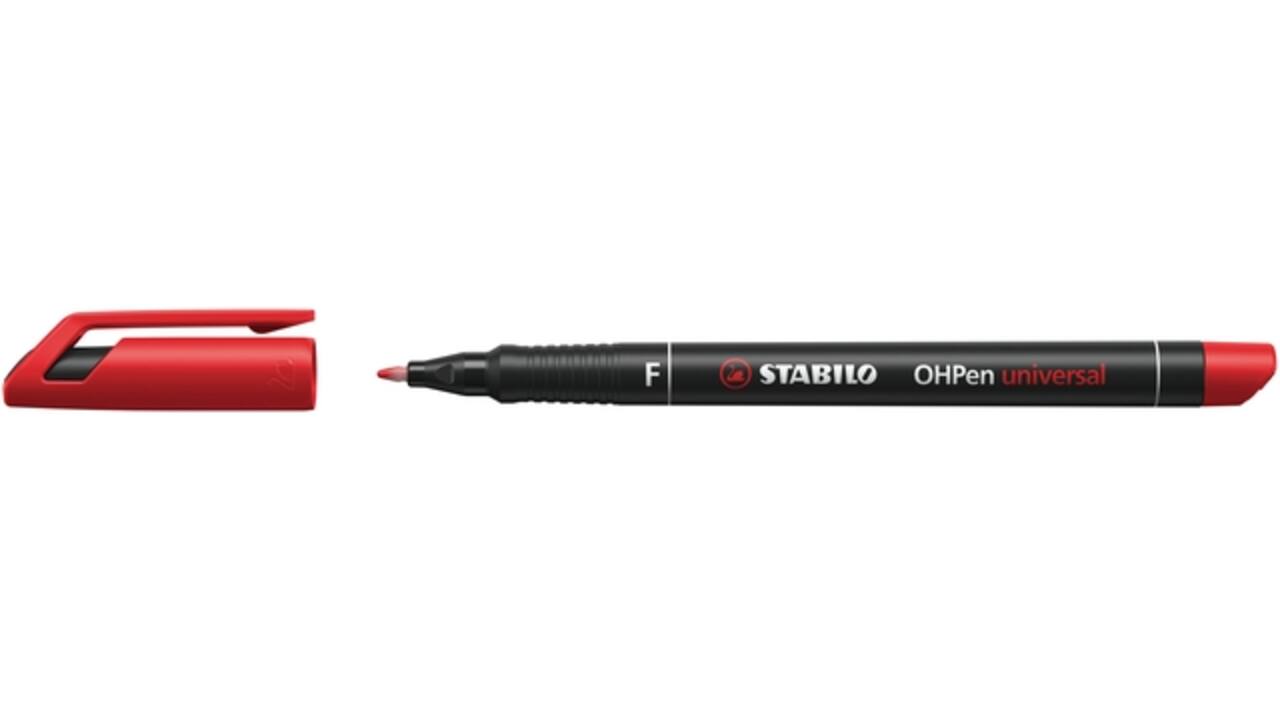 Viltstift STABILO OHpen 842/40 permanent rond fijn rood