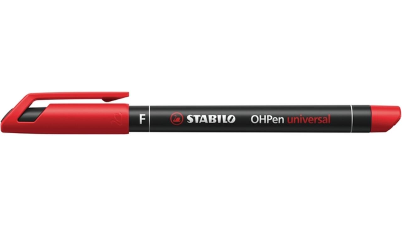 Viltstift STABILO OHpen 842/40 permanent rond fijn rood