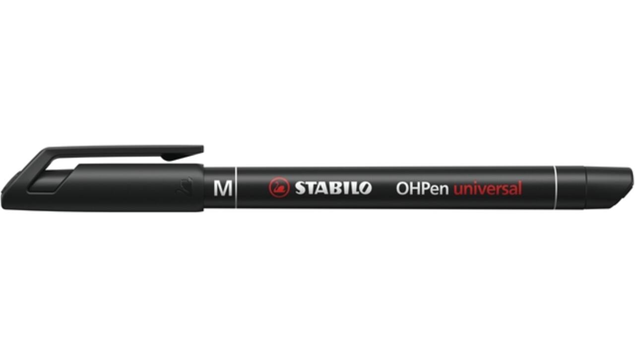 Viltstift STABILO OHpen 843/46 permanent rond medium zwart