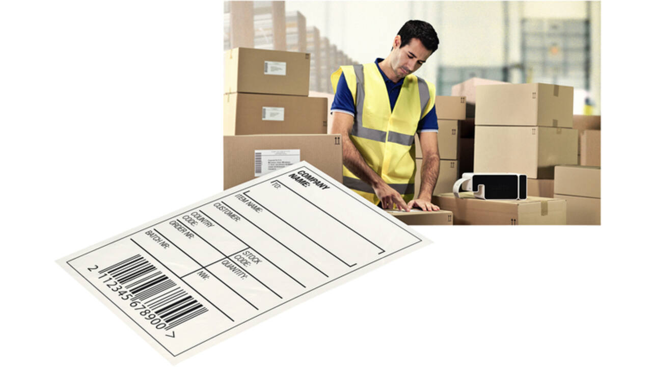Etiket Leitz icon labelprint papier 61mmx22m wit