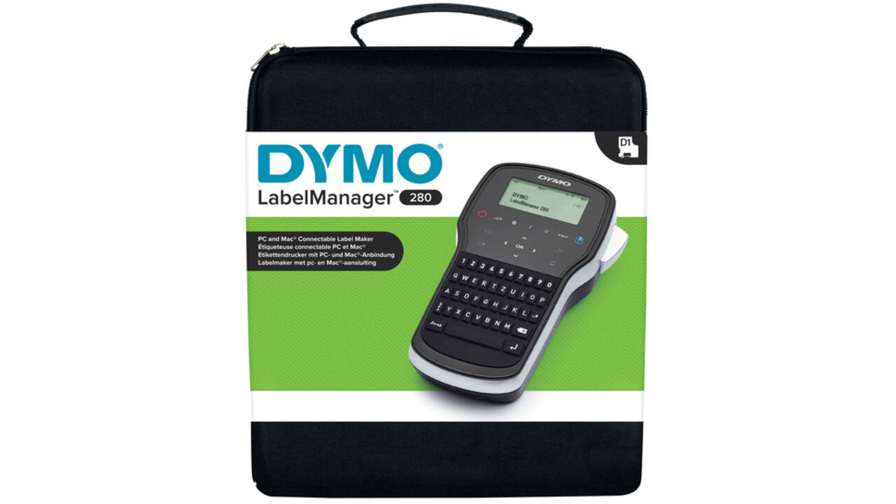 Labelprinter Dymo LabelManager 280 draagbaar qwerty 12mm zwart in koffer