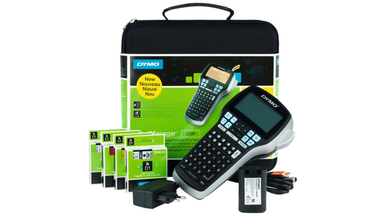 Labelprinter Dymo LabelManager 420P draagbaar abc 19mm zwart in koffer