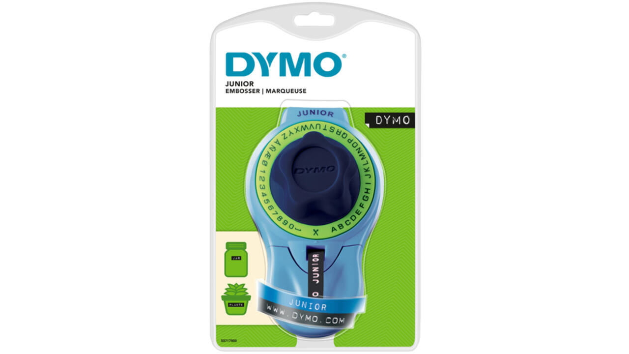 Lettertang Dymo Junior embossing blauw