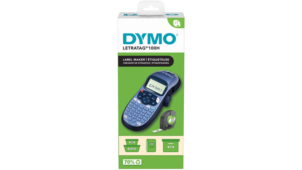 Labelprinter Dymo LetraTag 100H draagbaar abc 12mm blauw