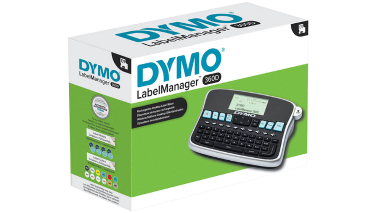 Labelprinter Dymo LabelManager 360D draagbaar azerty 19mm zwart