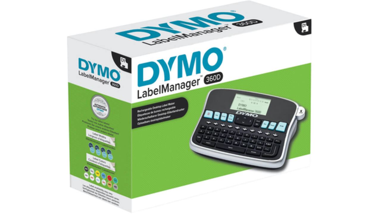 Labelprinter Dymo LabelManager 360D draagbaar qwerty 19mm zwart
