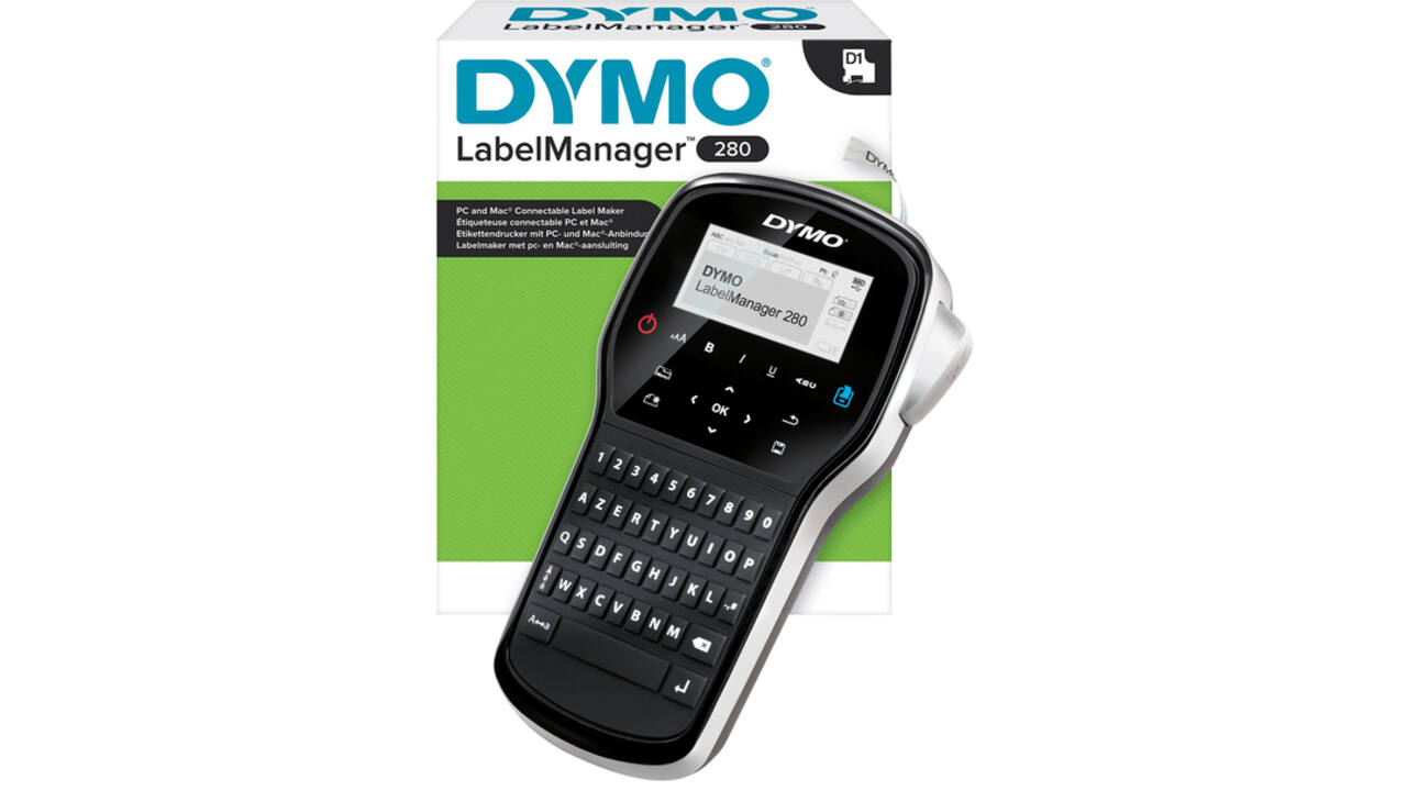 Labelprinter Dymo LabelManager 280 draagbaar azerty 12mm zwart