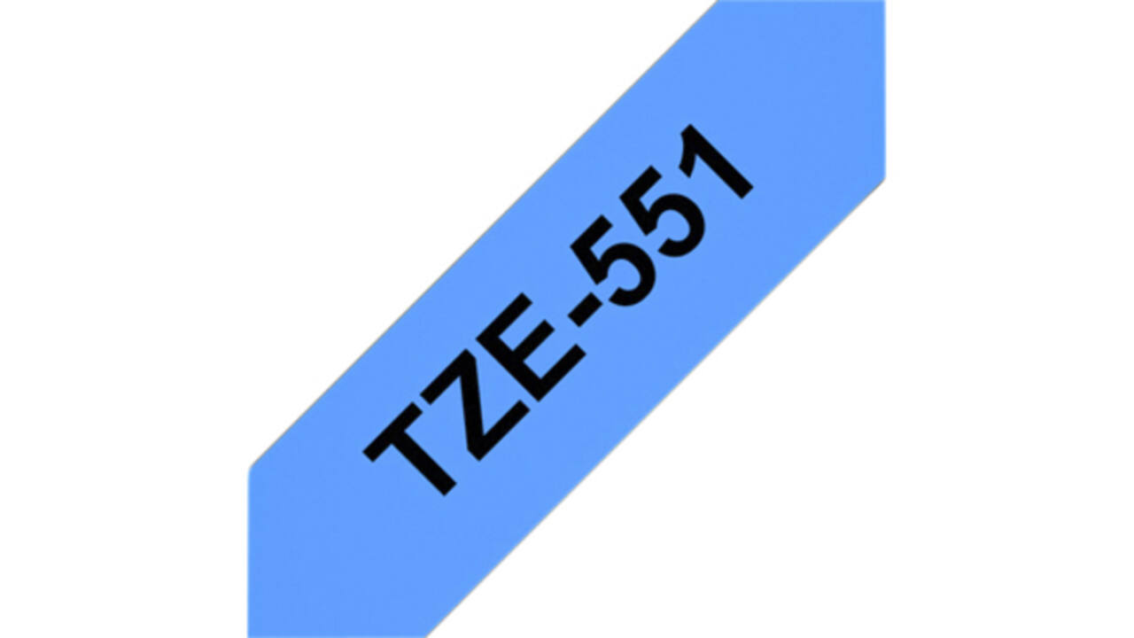 Labeltape Brother P-touch TZE-551 24mm zwart op blauw