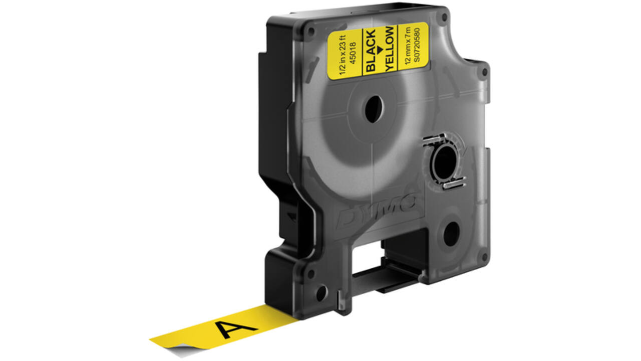 Labeltape Dymo LabelManager D1 polyester 12mm zwart op geel