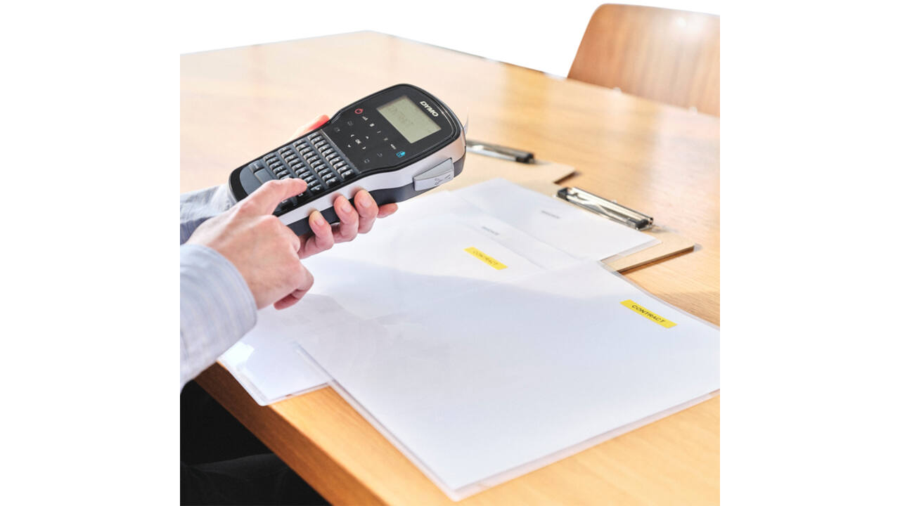 Labeltape Dymo LabelManager D1 polyester 19mm zwart op geel