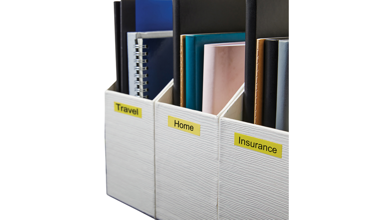 Labeltape Dymo LabelManager D1 polyester 9mm zwart op geel