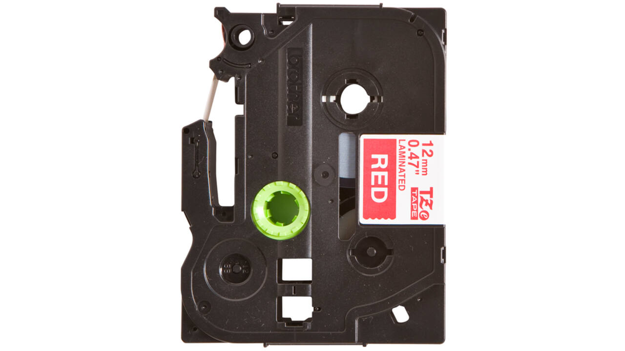 Labeltape Brother P-touch TZE-435 12mm wit op rood