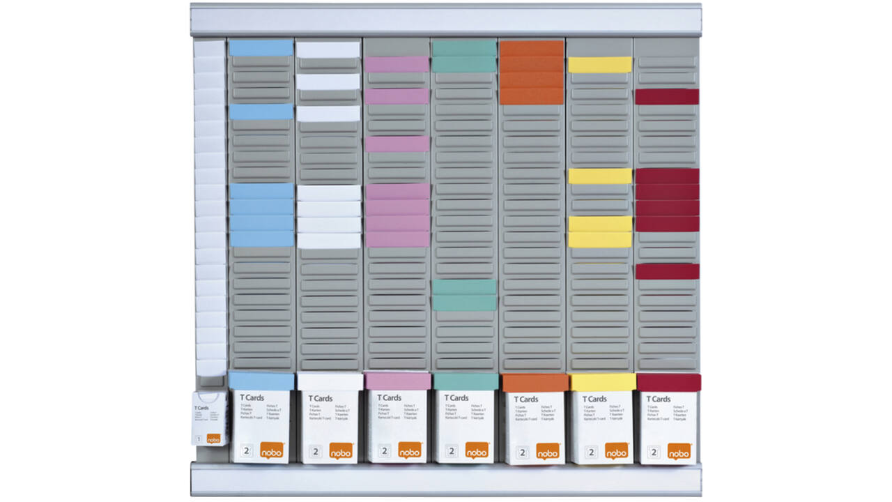 Planbord Nobo kantoorplanning T-kaart nr.2 met 24 sleuven