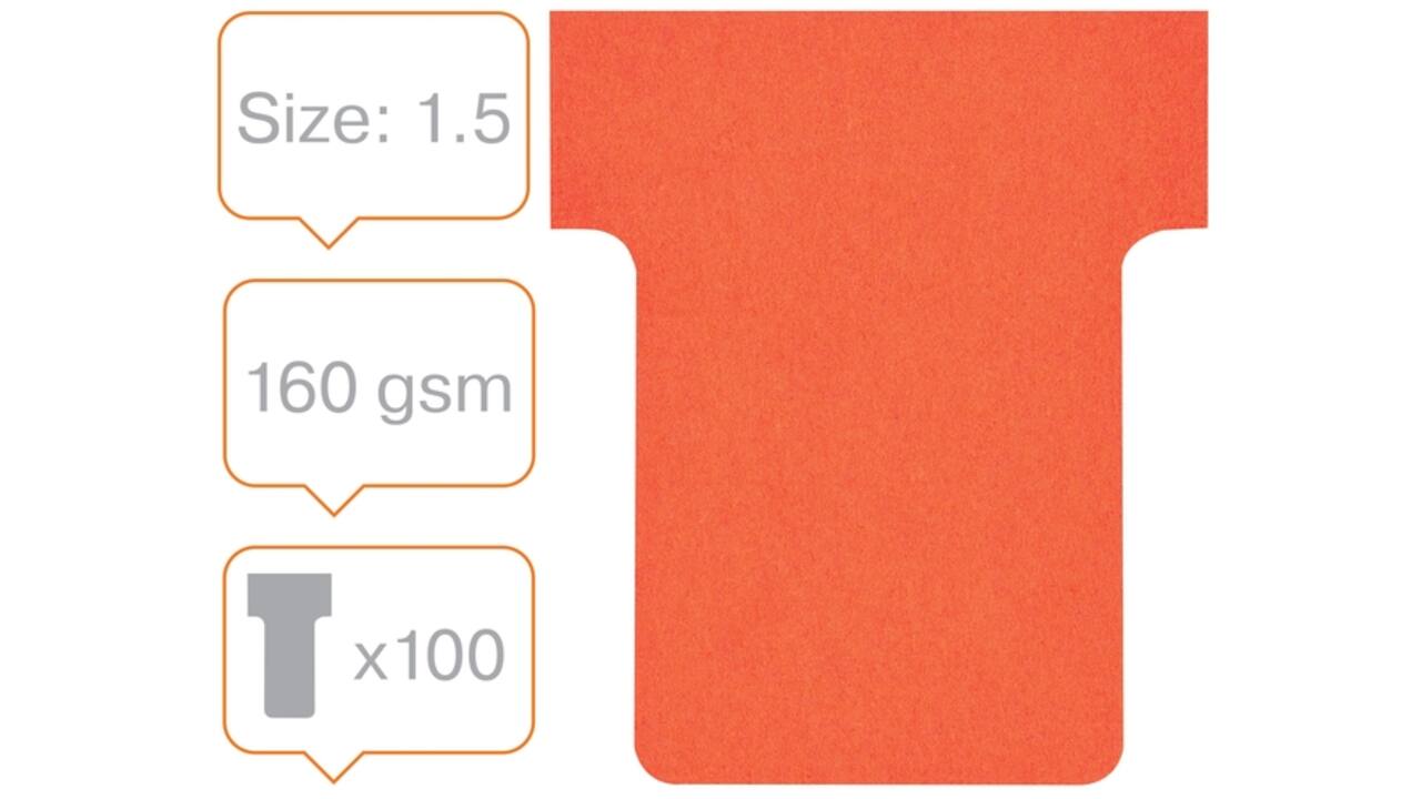 T-kaart Nobo nr 1.5 36mm rood 100 stuks