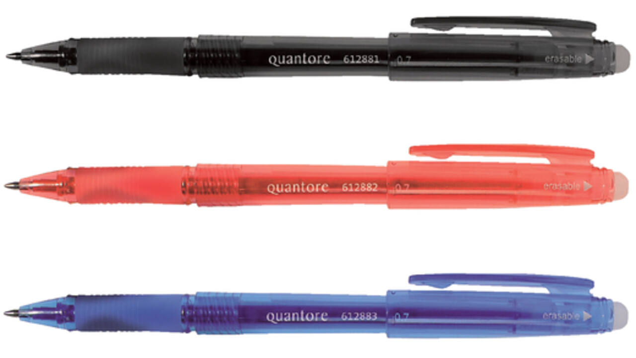 Gelschrijver Quantore erasable 0.7mm zwart