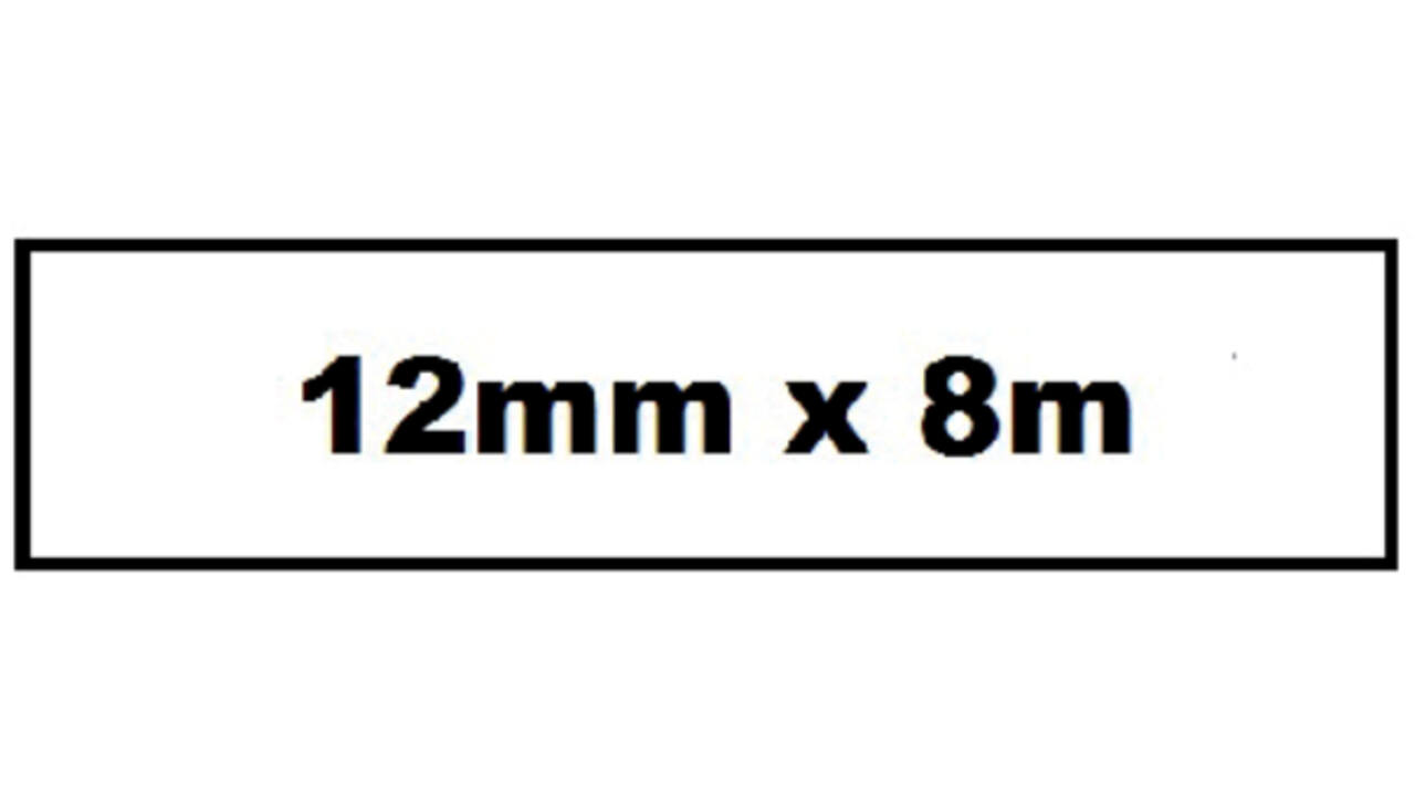 Labeltape Quantore TZE-231 12mm x 8m zwart op wit