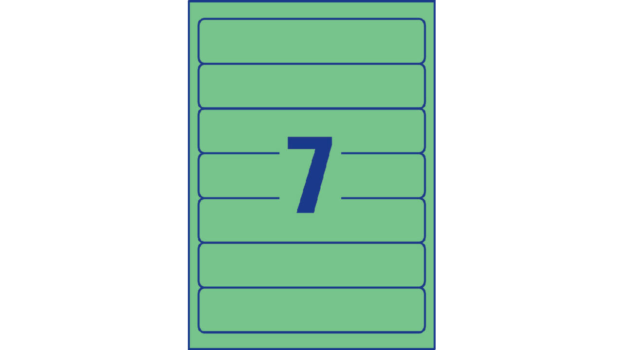 Rugetiket Avery Zweckform smal 38x192mm zelfklevend groen