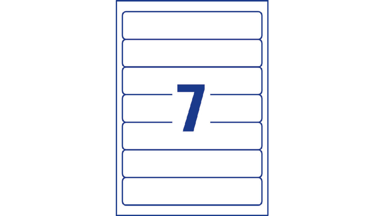 Rugetiket Avery Zweckform smal 38x192mm zelfklevend wit