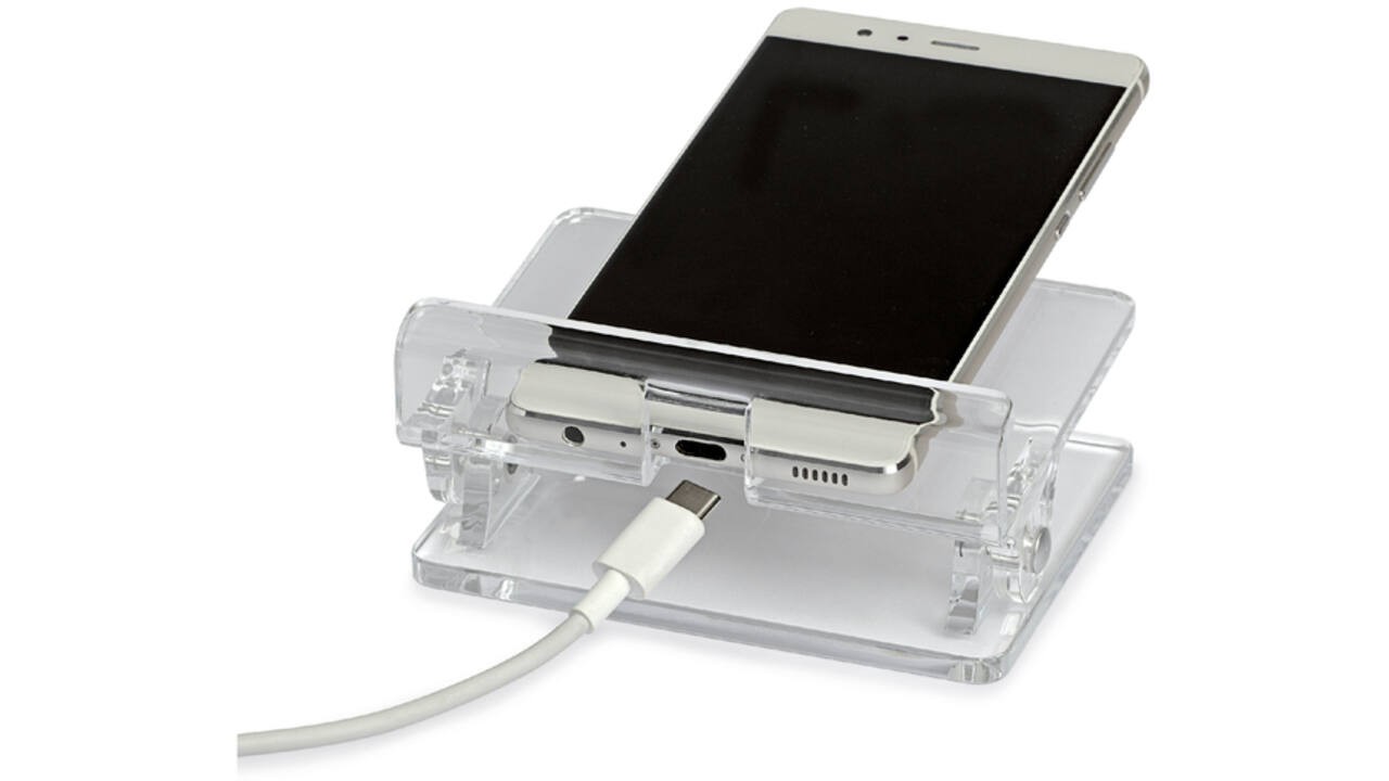 Telefoonstandaard MAUL 9.7x10.5x7.6cm standhoek instelbaar acryl