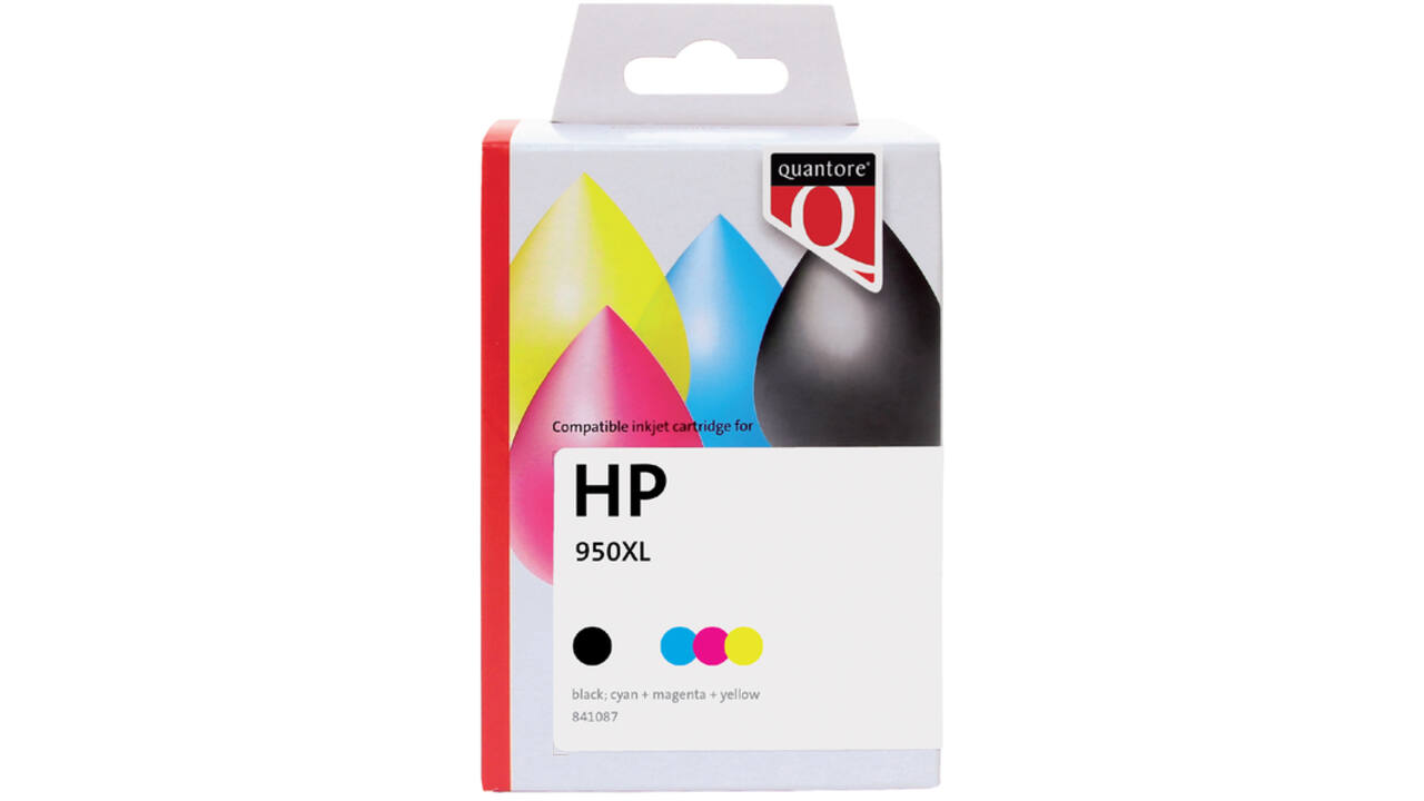 Inktcartridge Quantore alternatief tbv HP C2P43AE 950XL+951XL zwart + 3 kleuren