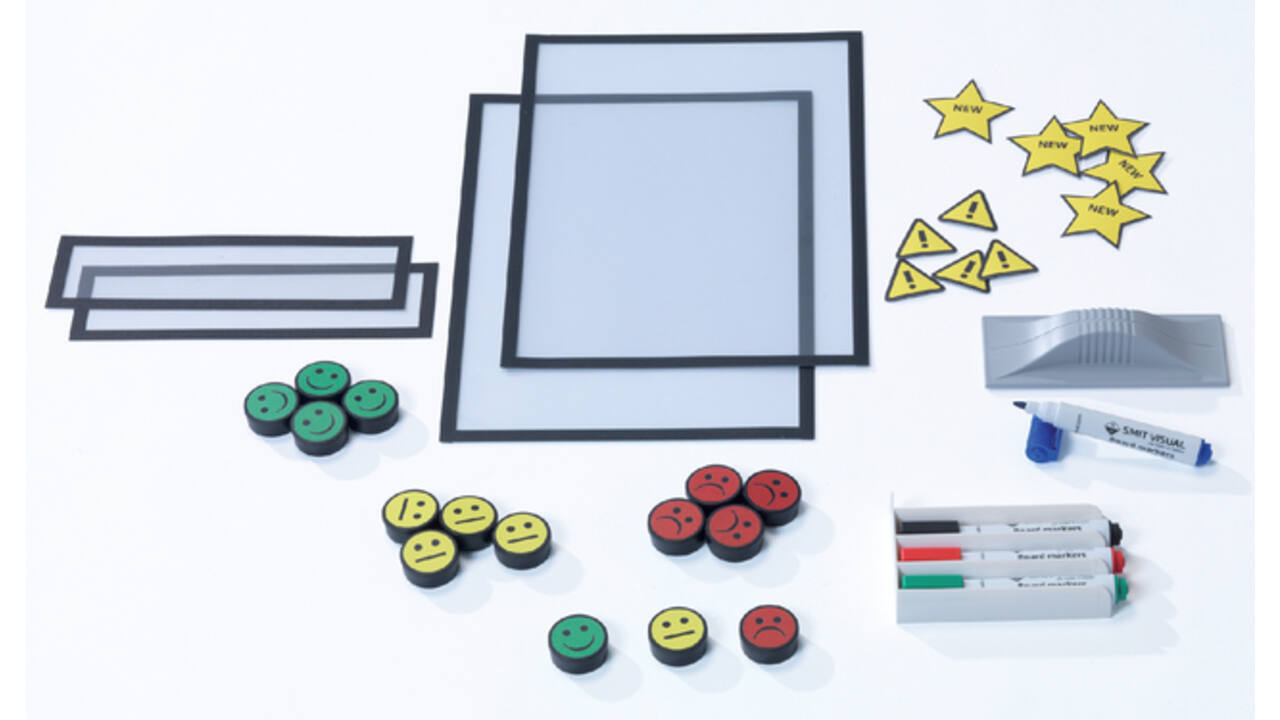 Kpi bord + starterkit visual management 90x120cm