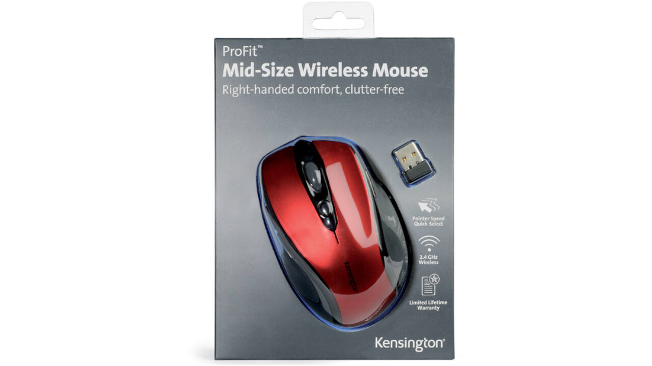 Muis Kensington Pro Fit draadloos rood